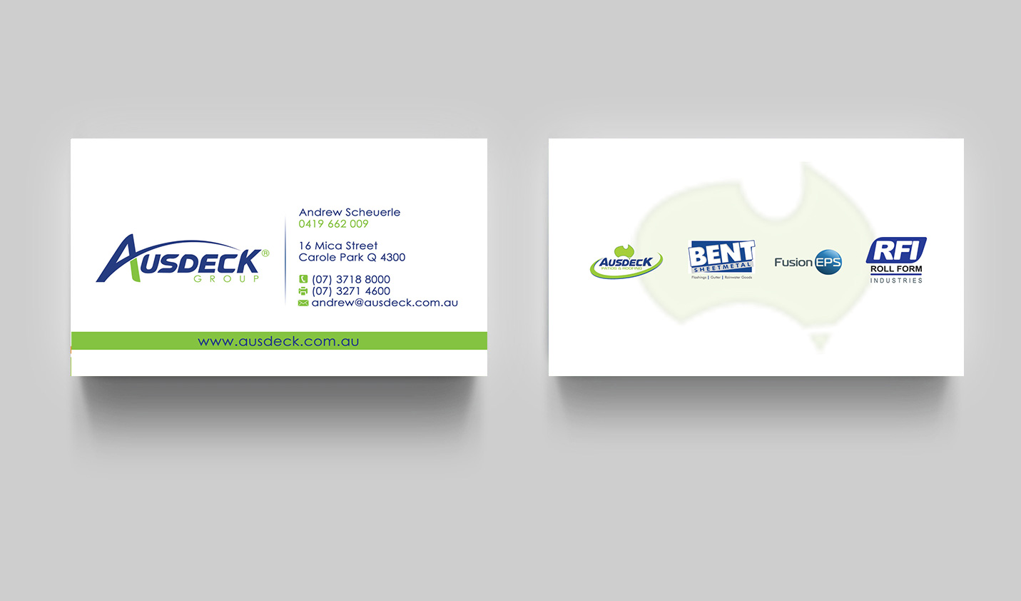 Business Card Design by Designs 2019 for Ausdeck Group | Design #15138048