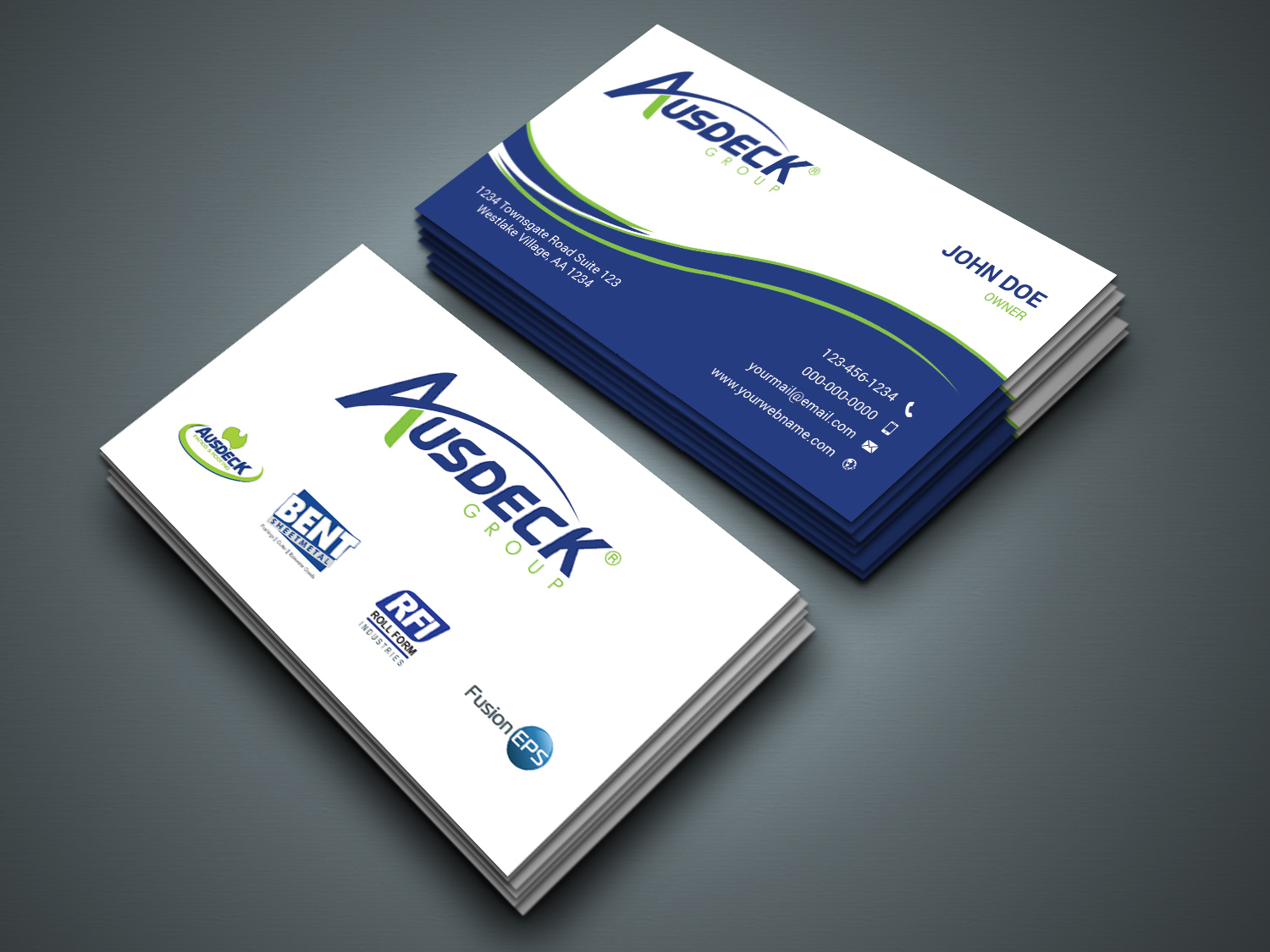 Business Card Design by zahidrabby.bigc for Ausdeck Group | Design #15155723