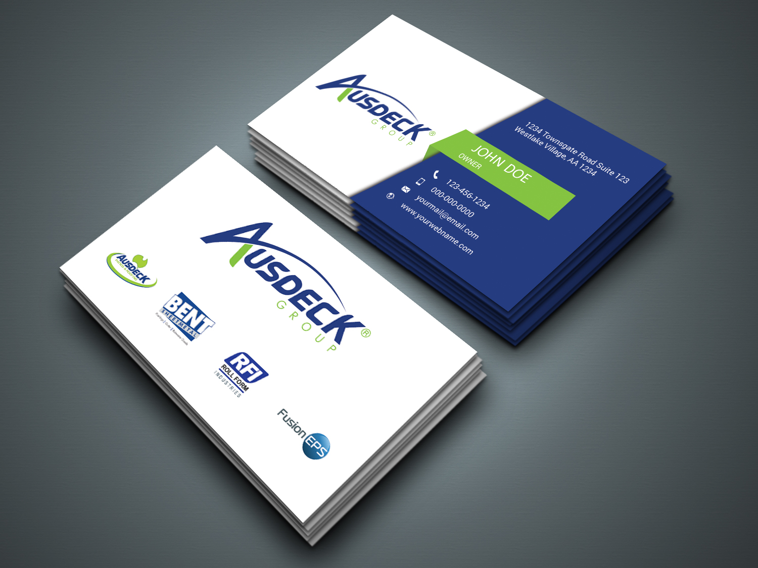 Design de Carte de Visite par zahidrabby.bigc pour Ausdeck Group | Design #15156625