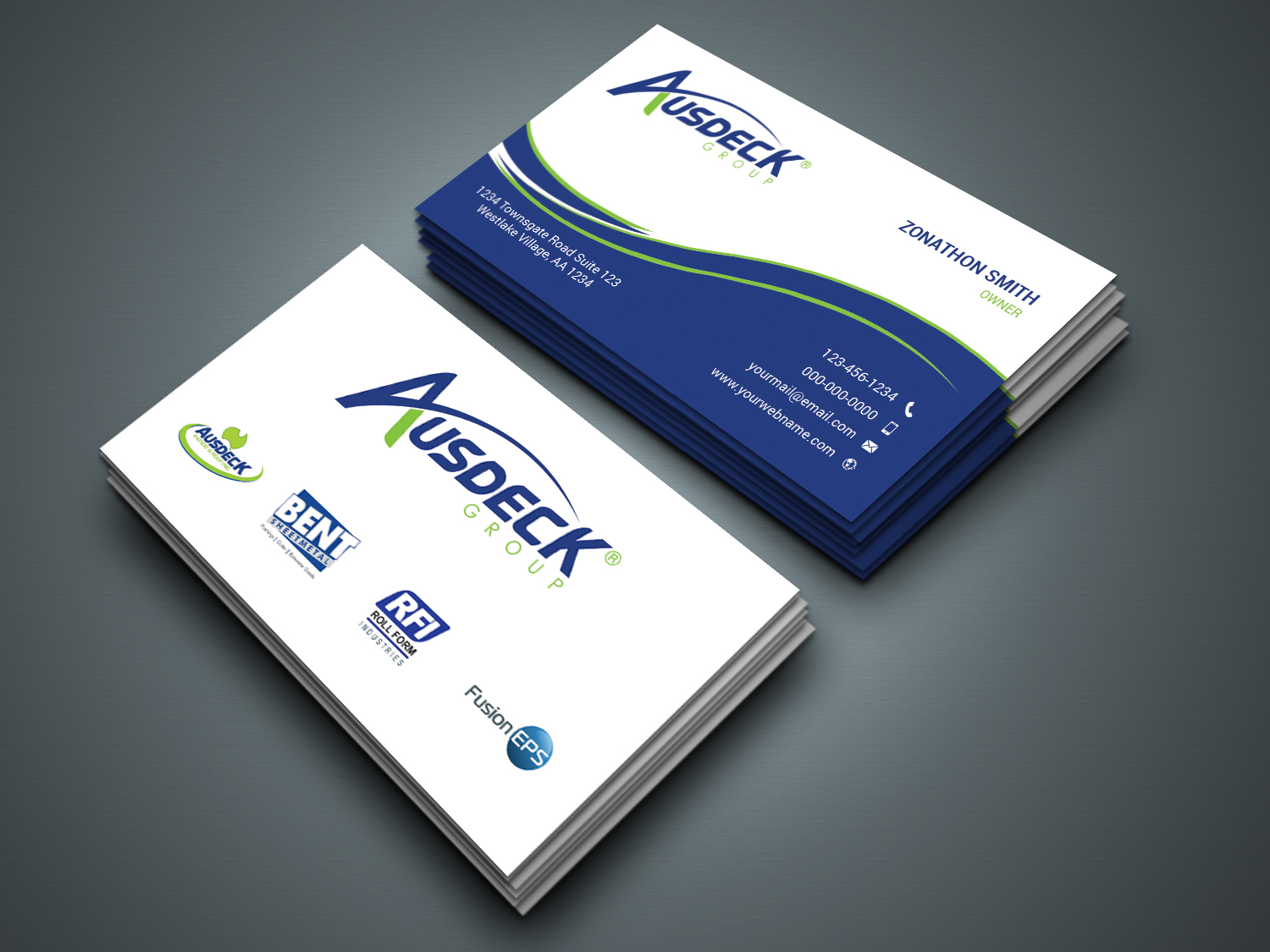Business Card Design by zahidrabby.bigc for Ausdeck Group | Design #15156727