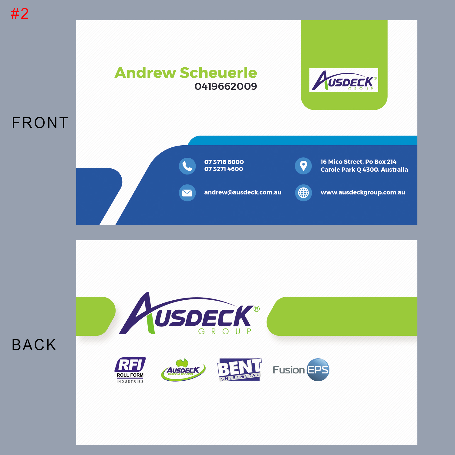 Visitenkarten-Design von Bitttu für Ausdeck Group | Design #15142710