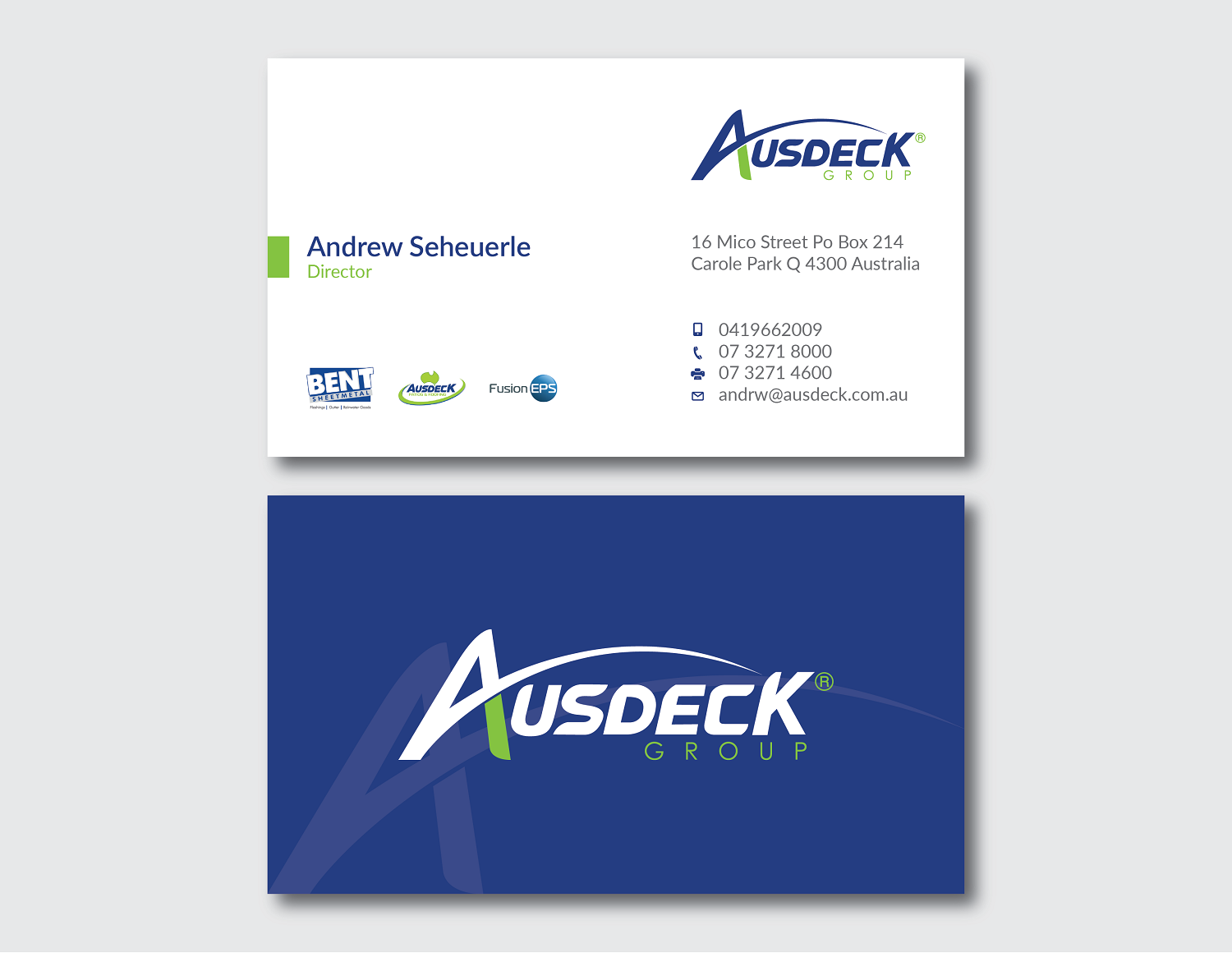 Business Card Design by Rozy for Ausdeck Group | Design #15124730
