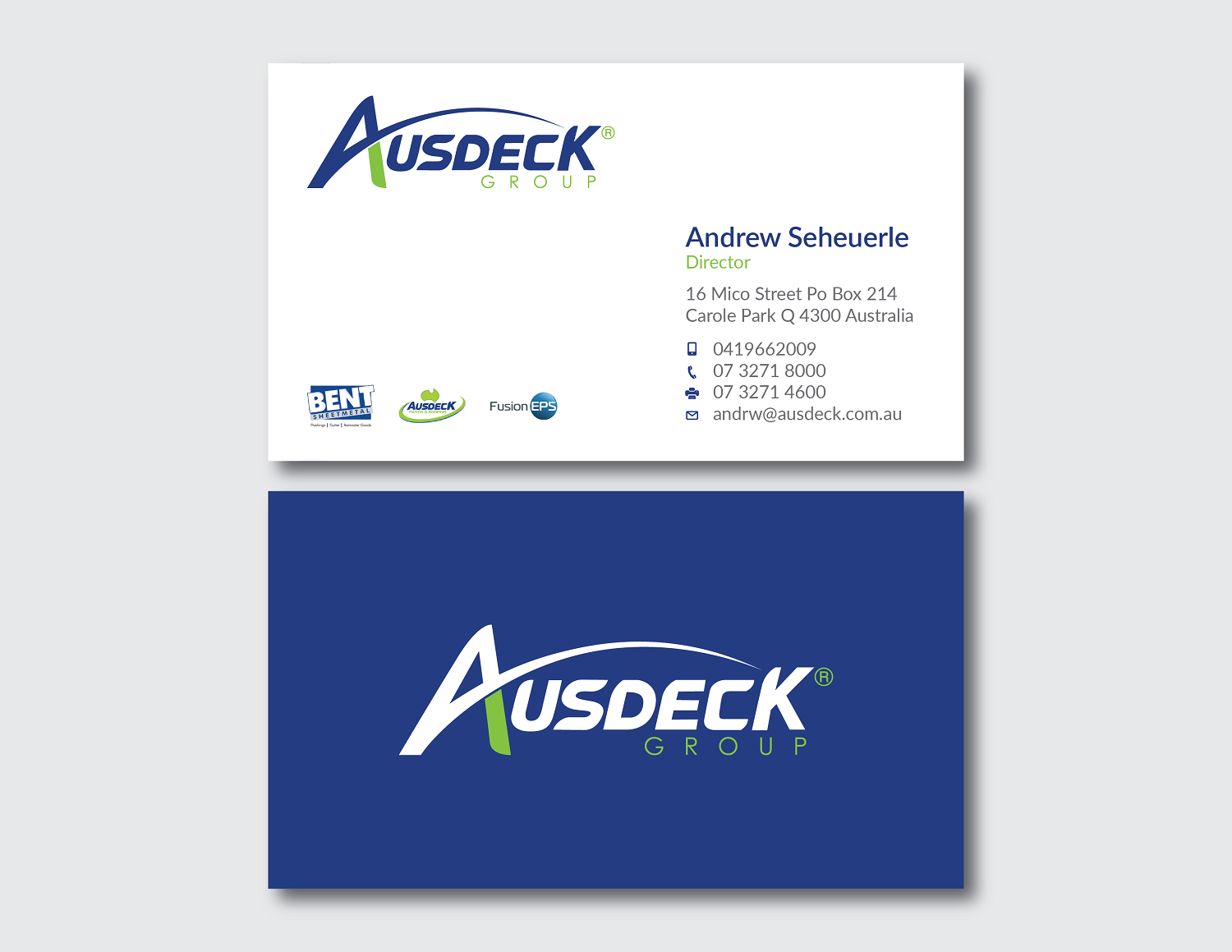 Business Card Design by Rozy for Ausdeck Group | Design #15124731