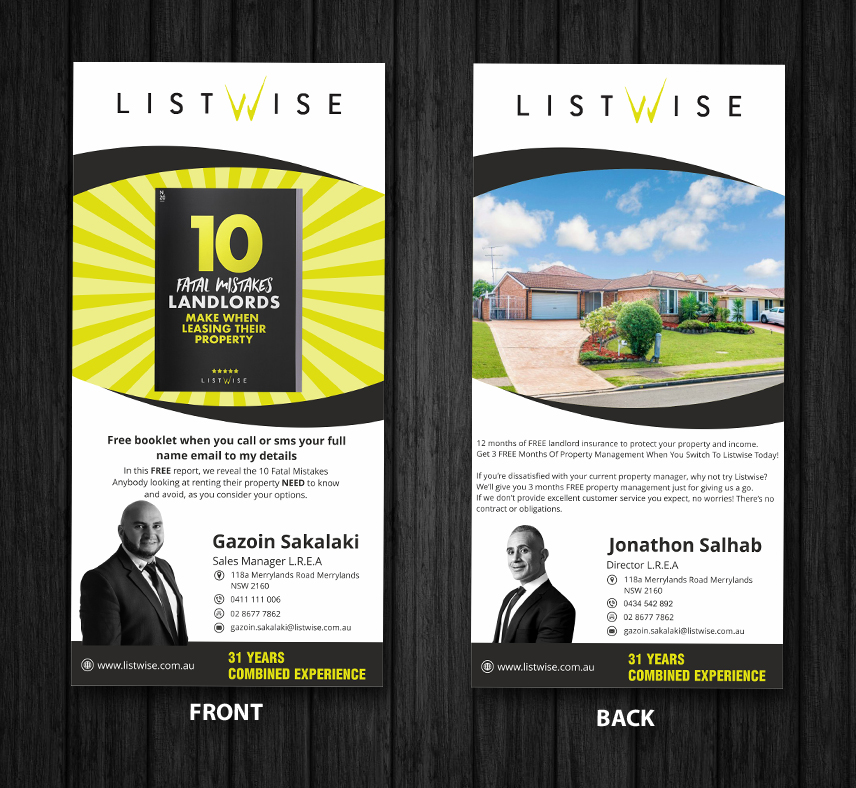 Flyer Design by ecorokerz for Listwise Realty | Design #15128806