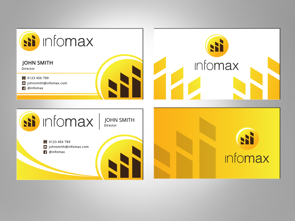 Business Card Design by MT for Infomax | Design #2567075