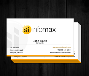 Design de Carte de Visite par Rajanik pour Infomax | Design : #2577234