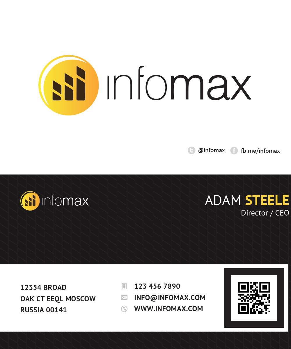 Design de Carte de Visite par D3 pour Infomax | Design #2581221