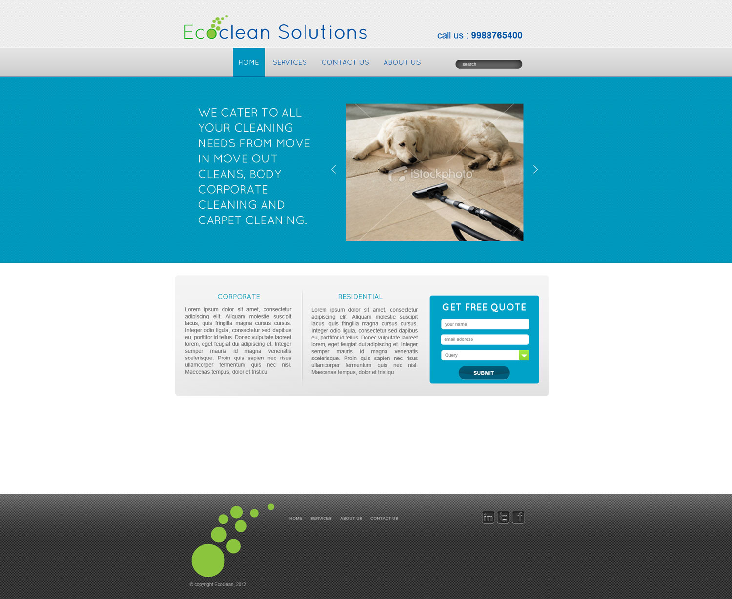Web Design by artistraman for Ecoclean Solutions | Design #578991