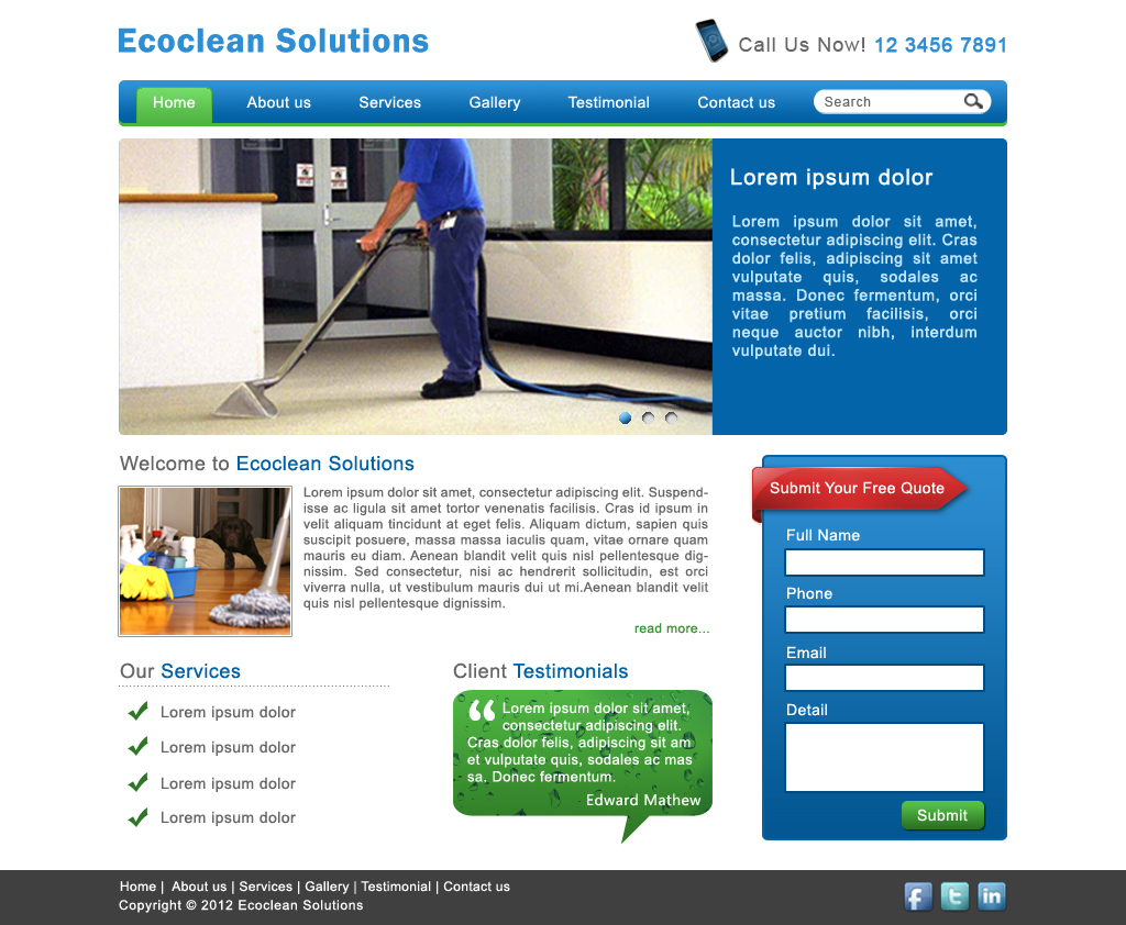 Web Design by Desire Design Solutions for Ecoclean Solutions | Design #583066