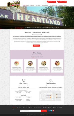 Web Design for historic veg friendly, organic restaurant | Web Design par Sbss