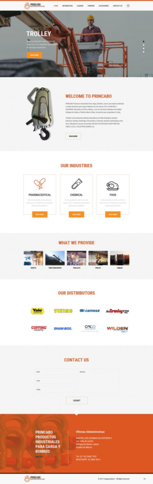 Web Design by pb for PRINCABO PRODUCTOS INDUSTRIALES PARA CARGA Y BOMBEO | Design: #15167934