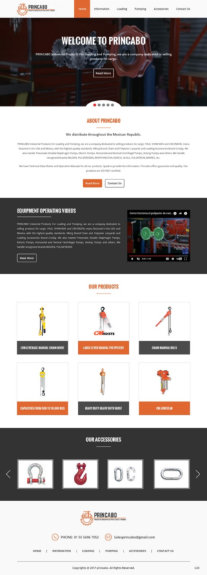 Web Design by pb for PRINCABO PRODUCTOS INDUSTRIALES PARA CARGA Y BOMBEO | Design: #15167944