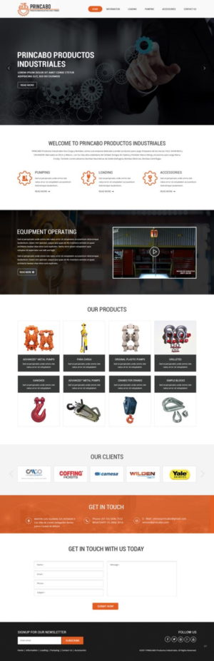 Web Design by pb for PRINCABO PRODUCTOS INDUSTRIALES PARA CARGA Y BOMBEO | Design: #15167958