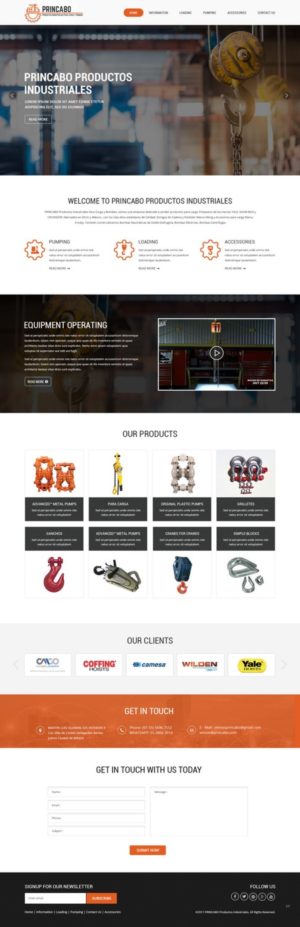 Web Design by pb for PRINCABO PRODUCTOS INDUSTRIALES PARA CARGA Y BOMBEO | Design: #15167959