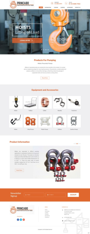 Web Design by pb for PRINCABO PRODUCTOS INDUSTRIALES PARA CARGA Y BOMBEO | Design: #15167961