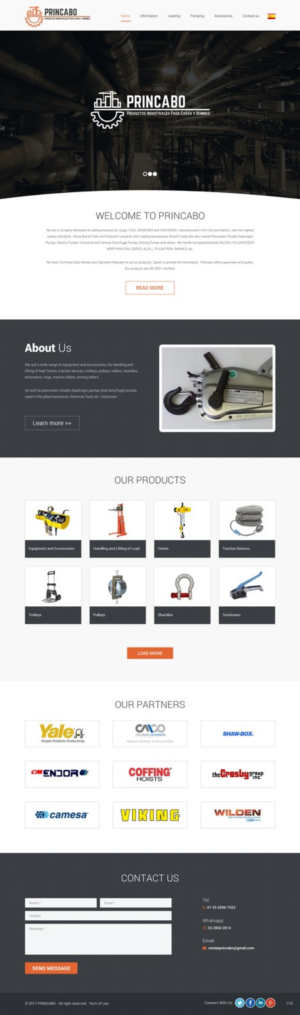 Web Design by pb for PRINCABO PRODUCTOS INDUSTRIALES PARA CARGA Y BOMBEO | Design: #15167963