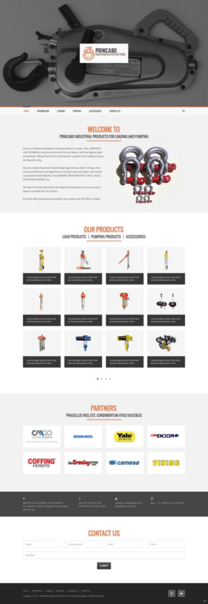 Web Design by pb for PRINCABO PRODUCTOS INDUSTRIALES PARA CARGA Y BOMBEO | Design: #15167966