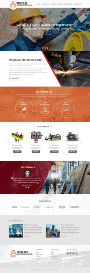 Web Design by pb for PRINCABO PRODUCTOS INDUSTRIALES PARA CARGA Y BOMBEO | Design: #15167967