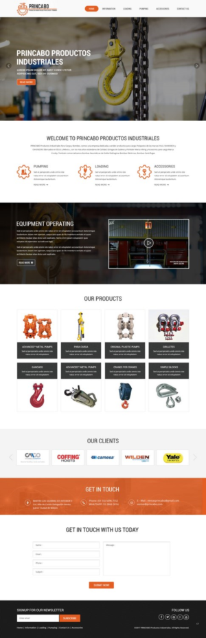 Web Design by pb for PRINCABO PRODUCTOS INDUSTRIALES PARA CARGA Y BOMBEO | Design: #15176584