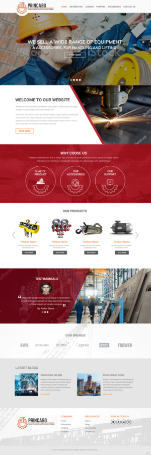 Web Design by pb for PRINCABO PRODUCTOS INDUSTRIALES PARA CARGA Y BOMBEO | Design: #15176586