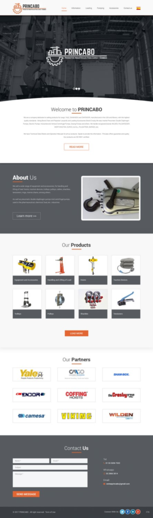 Web Design by pb for PRINCABO PRODUCTOS INDUSTRIALES PARA CARGA Y BOMBEO | Design: #15177821