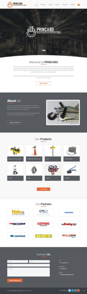 Web Design by pb for PRINCABO PRODUCTOS INDUSTRIALES PARA CARGA Y BOMBEO | Design: #15177822