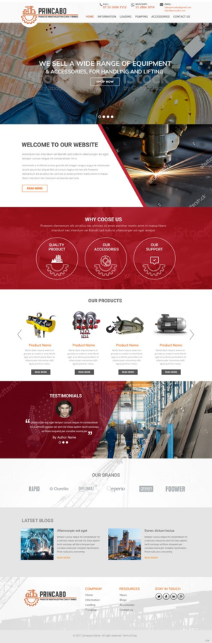 Web Design by pb for PRINCABO PRODUCTOS INDUSTRIALES PARA CARGA Y BOMBEO | Design: #15198282