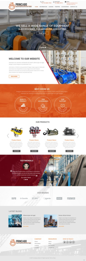 Web Design by pb for PRINCABO PRODUCTOS INDUSTRIALES PARA CARGA Y BOMBEO | Design: #15210328