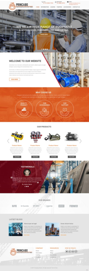 Web Design by pb for PRINCABO PRODUCTOS INDUSTRIALES PARA CARGA Y BOMBEO | Design: #15210329