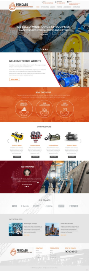 Web Design by pb for PRINCABO PRODUCTOS INDUSTRIALES PARA CARGA Y BOMBEO | Design: #15210330