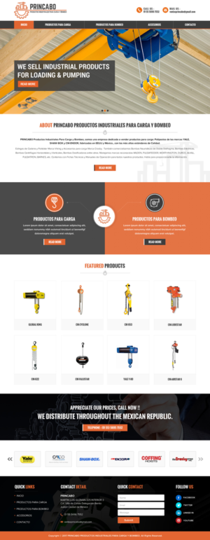 Diseño Web por Sbss para PRINCABO PRODUCTOS INDUSTRIALES PARA CARGA Y BOMBEO | Diseño: #15222014