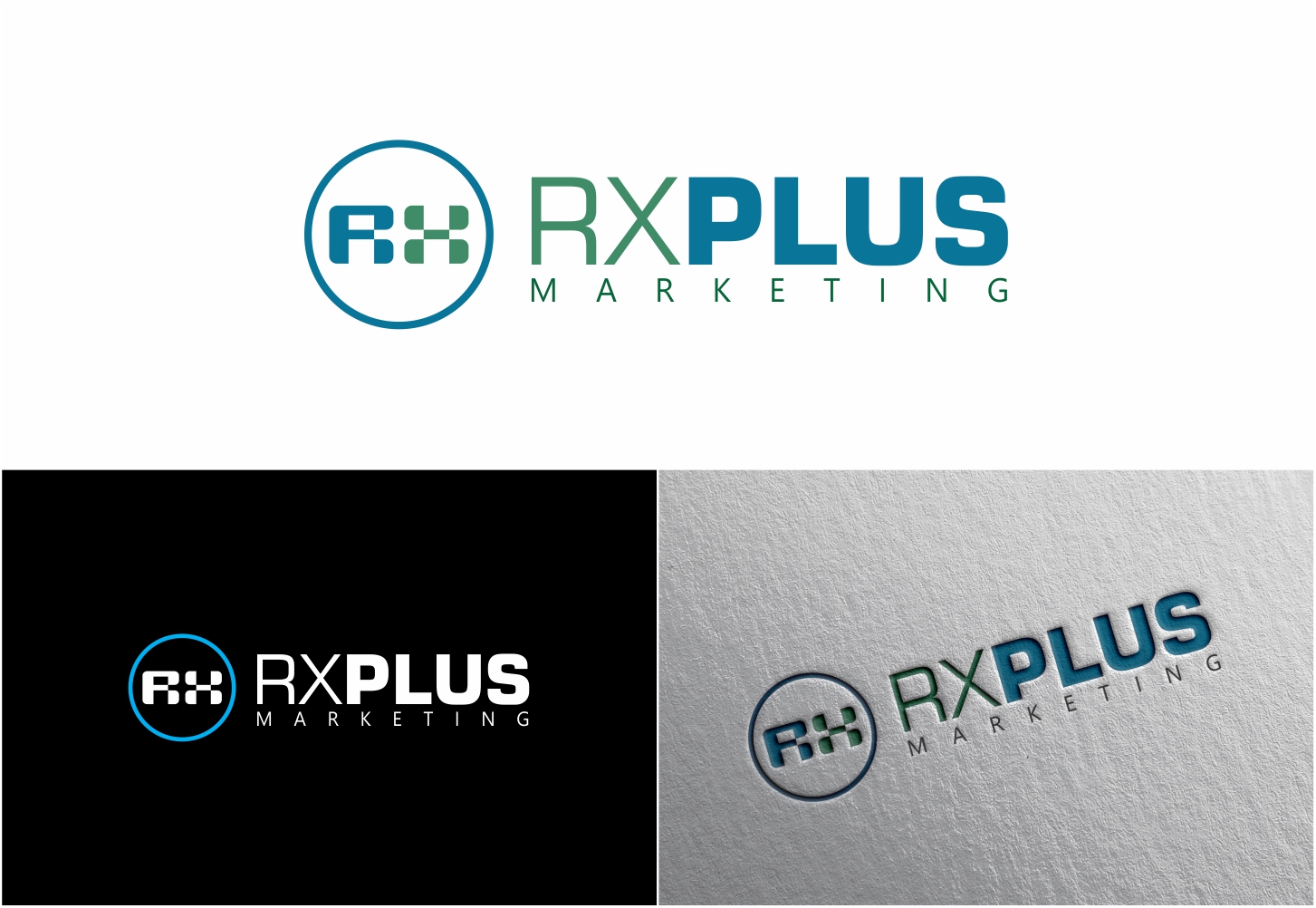 Logo Design by IMPRESSION Graphic Studio for Rx Plus Marketing | Design #15169532