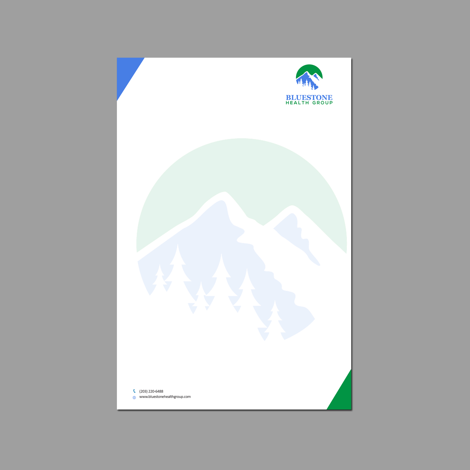 Letterhead Design by Creations Box 2015 for Bluestone Health Group  | Design #15210248