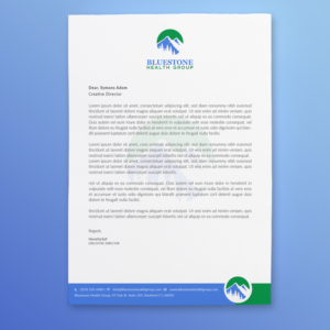 Letterhead Design by Ni Oeuvre for Bluestone Health Group  | Design: #15184734