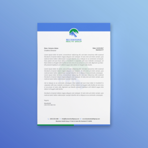 Diseño de Membrete por Ni Oeuvre para Bluestone Health Group  | Diseño: #15188523