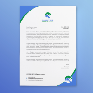 Letterhead Design by Ni Oeuvre for Bluestone Health Group  | Design: #15188526