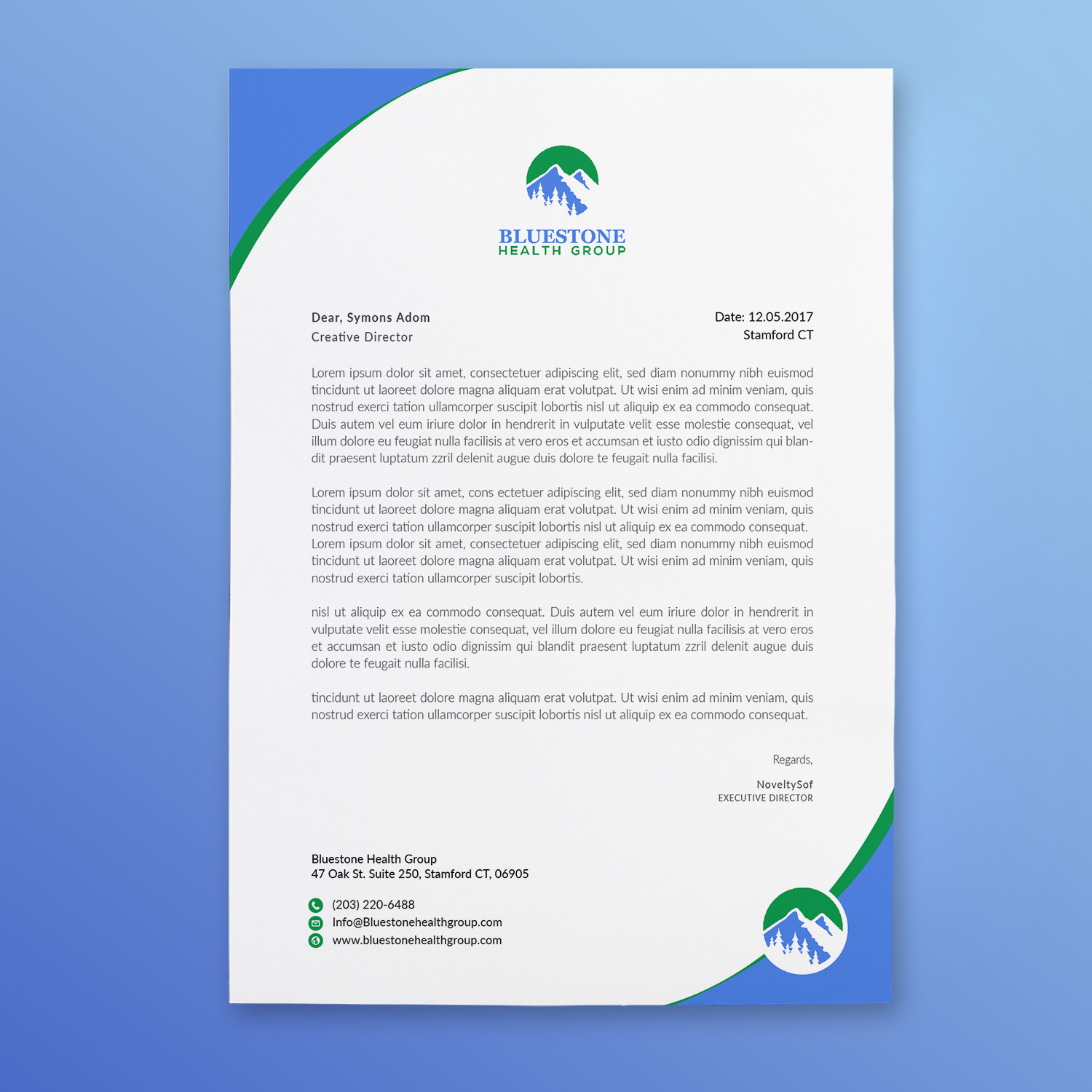 Diseño de Membrete por Ni Oeuvre para Bluestone Health Group  | Diseño #15188527