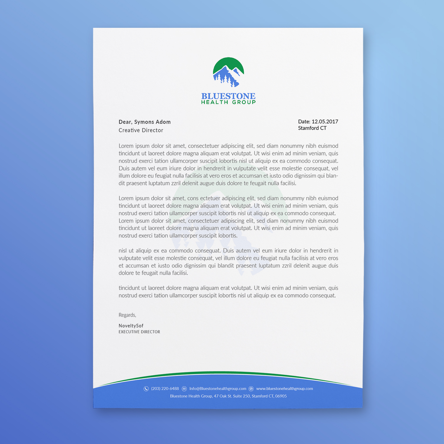 Diseño de Membrete por Ni Oeuvre para Bluestone Health Group  | Diseño #15188529