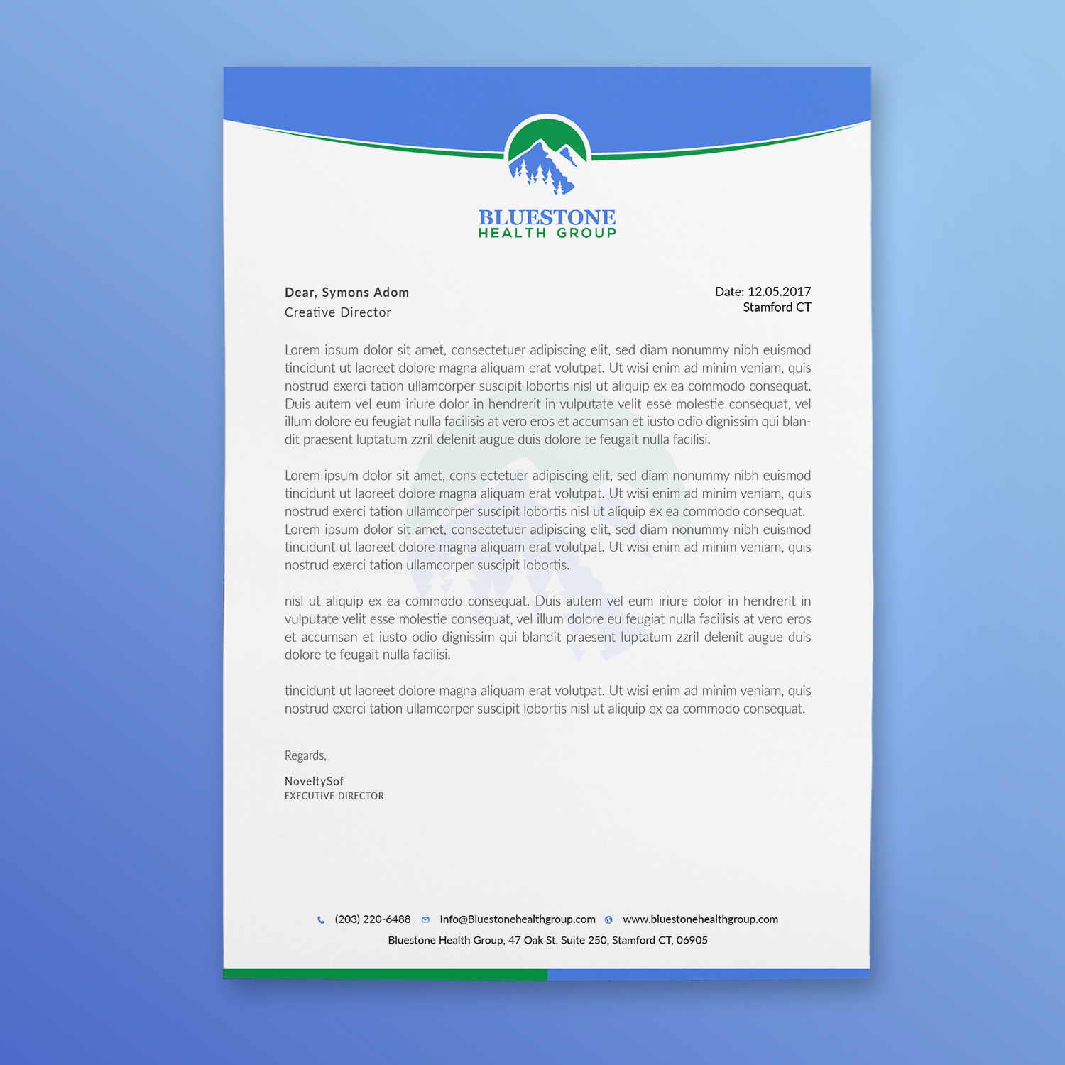 Diseño de Membrete por Ni Oeuvre para Bluestone Health Group  | Diseño #15188531