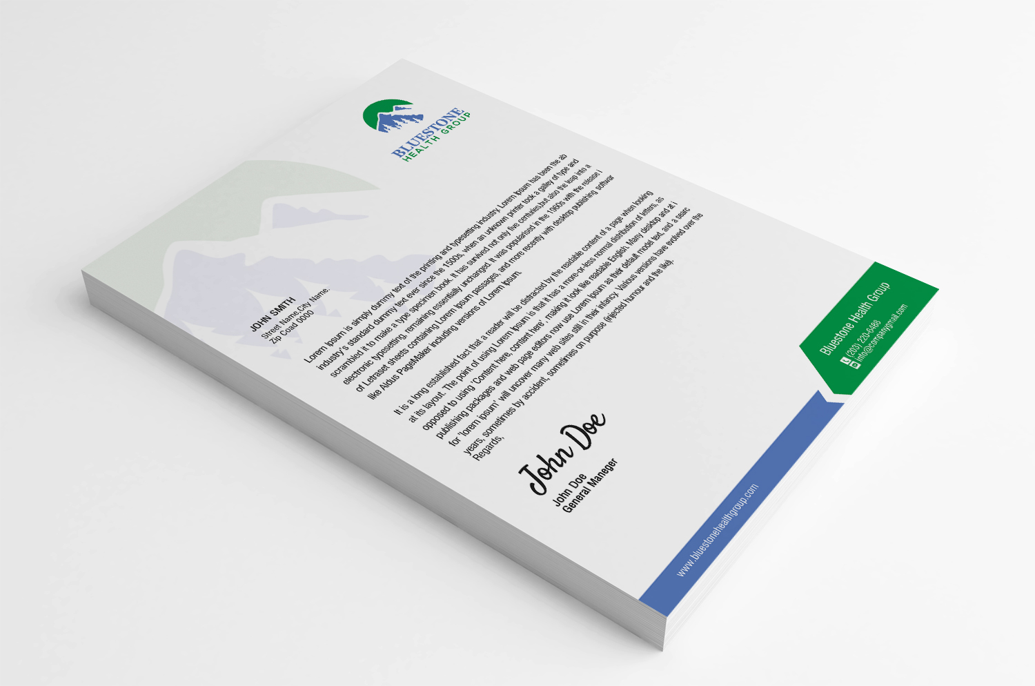 Diseño de Membrete por SL Designer para Bluestone Health Group  | Diseño #15169890