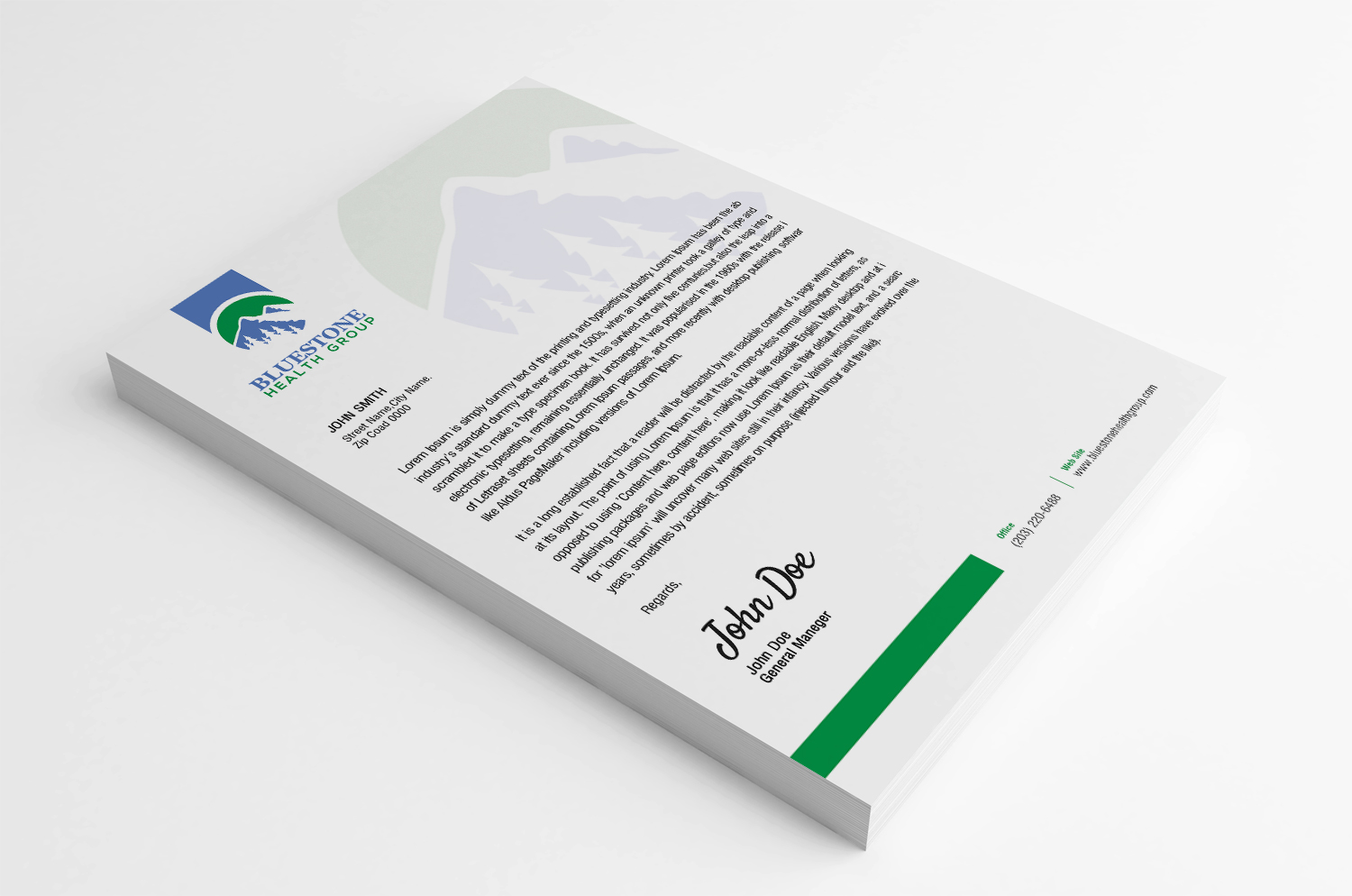 Diseño de Membrete por SL Designer para Bluestone Health Group  | Diseño #15169915