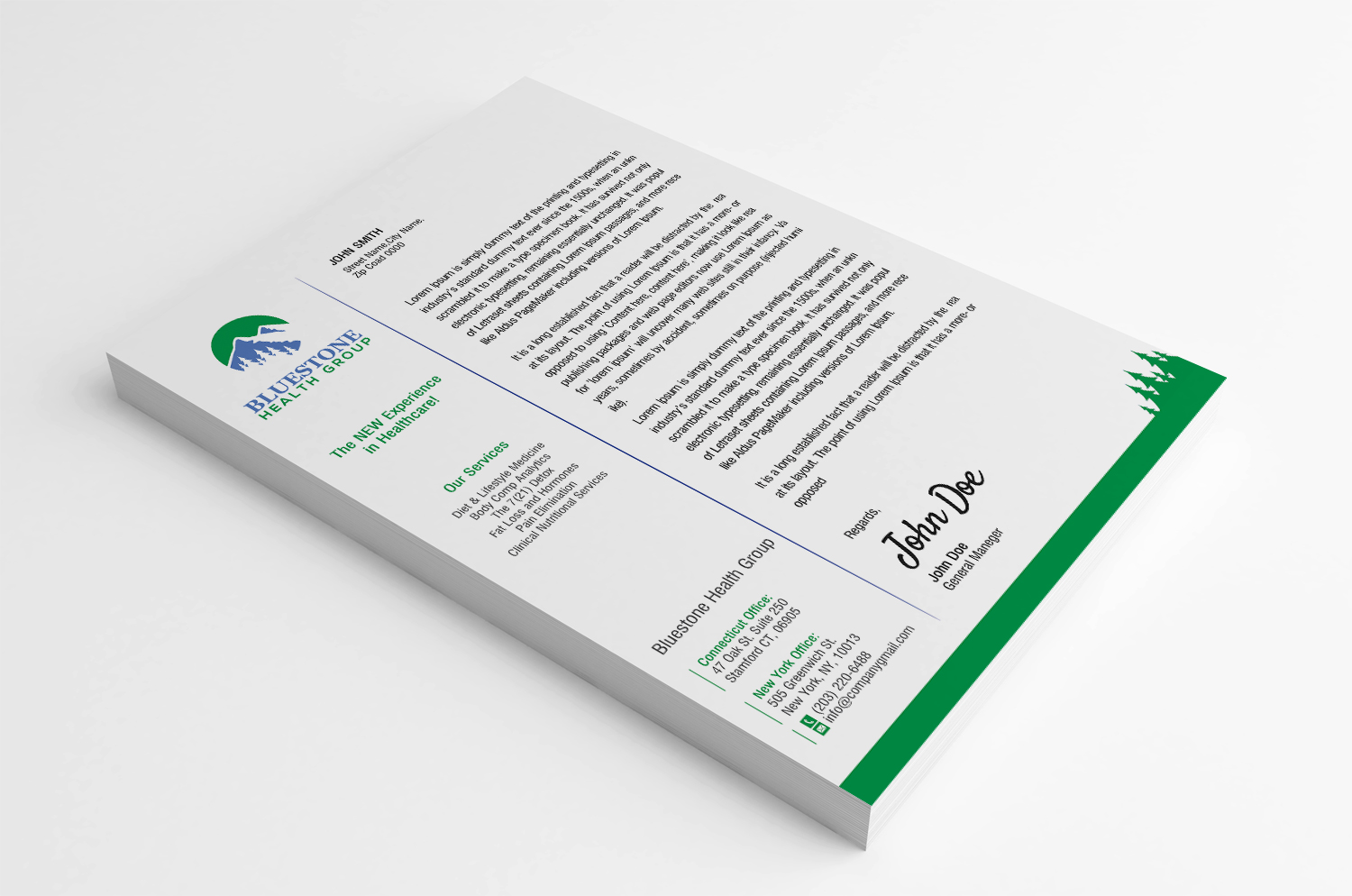 Diseño de Membrete por SL Designer para Bluestone Health Group  | Diseño #15172902