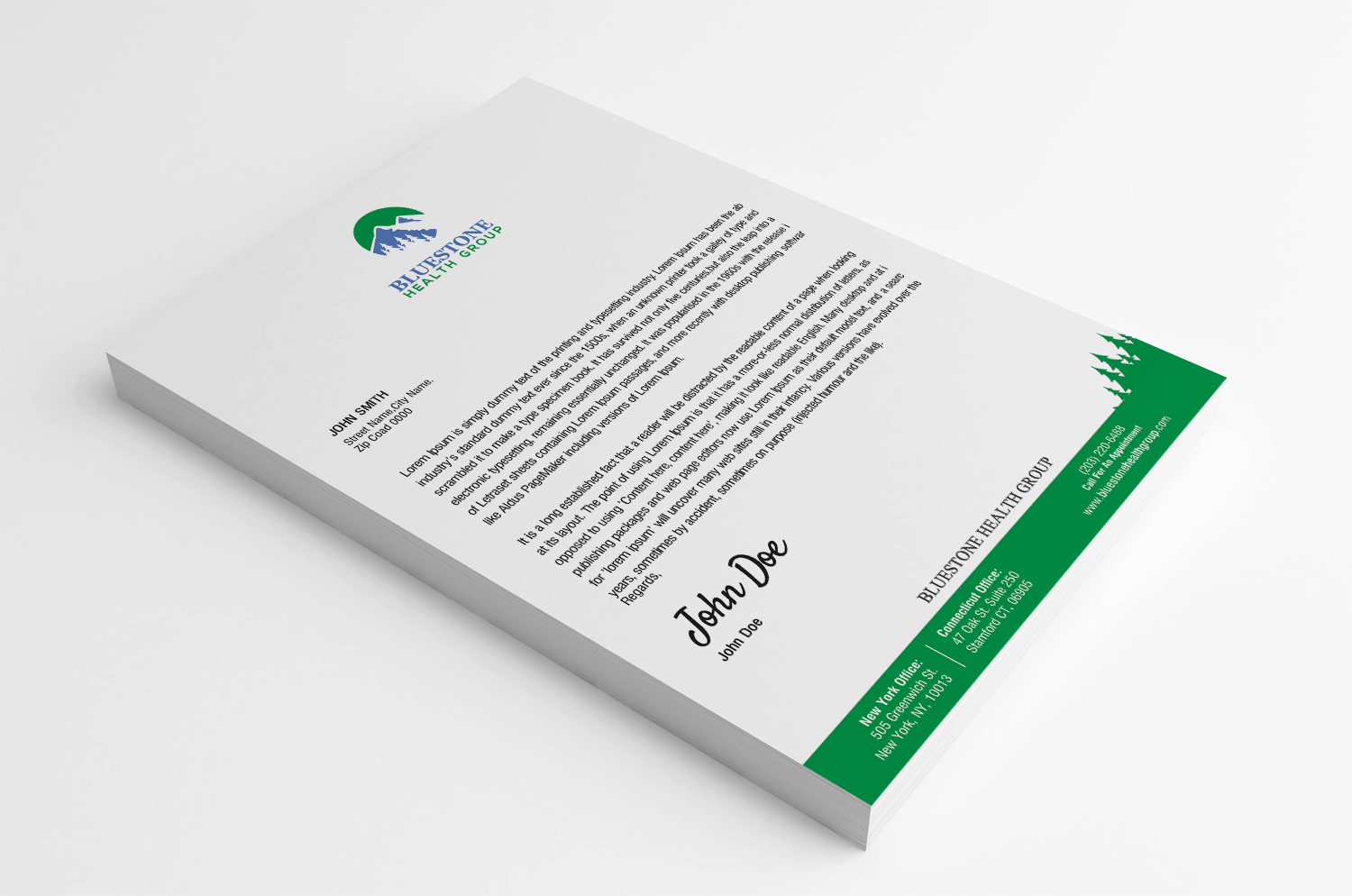 Letterhead Design by SL Designer for Bluestone Health Group  | Design #15219012