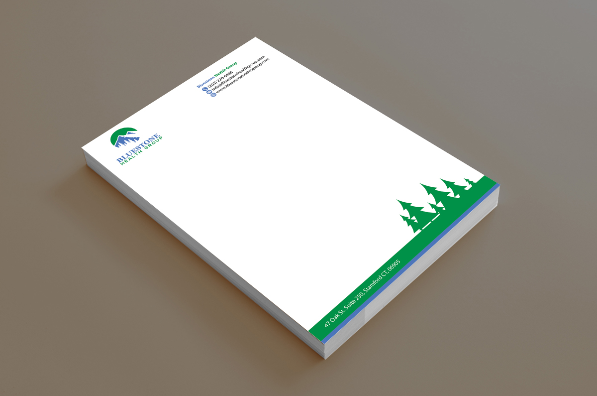 Letterhead Design by alpesh9520 for Bluestone Health Group  | Design #15183667