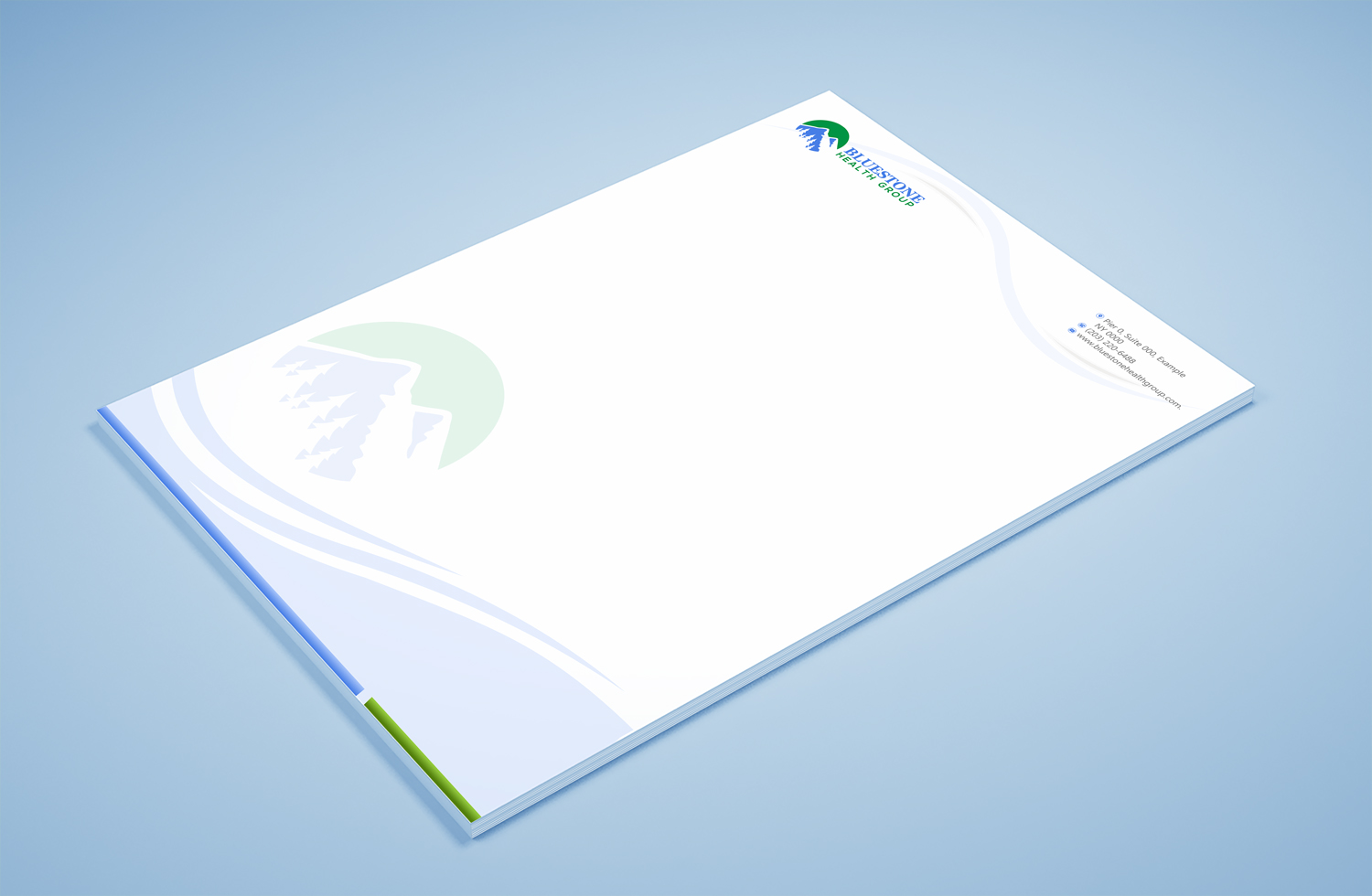 Letterhead Design by Petter Goms for Bluestone Health Group  | Design #15176252