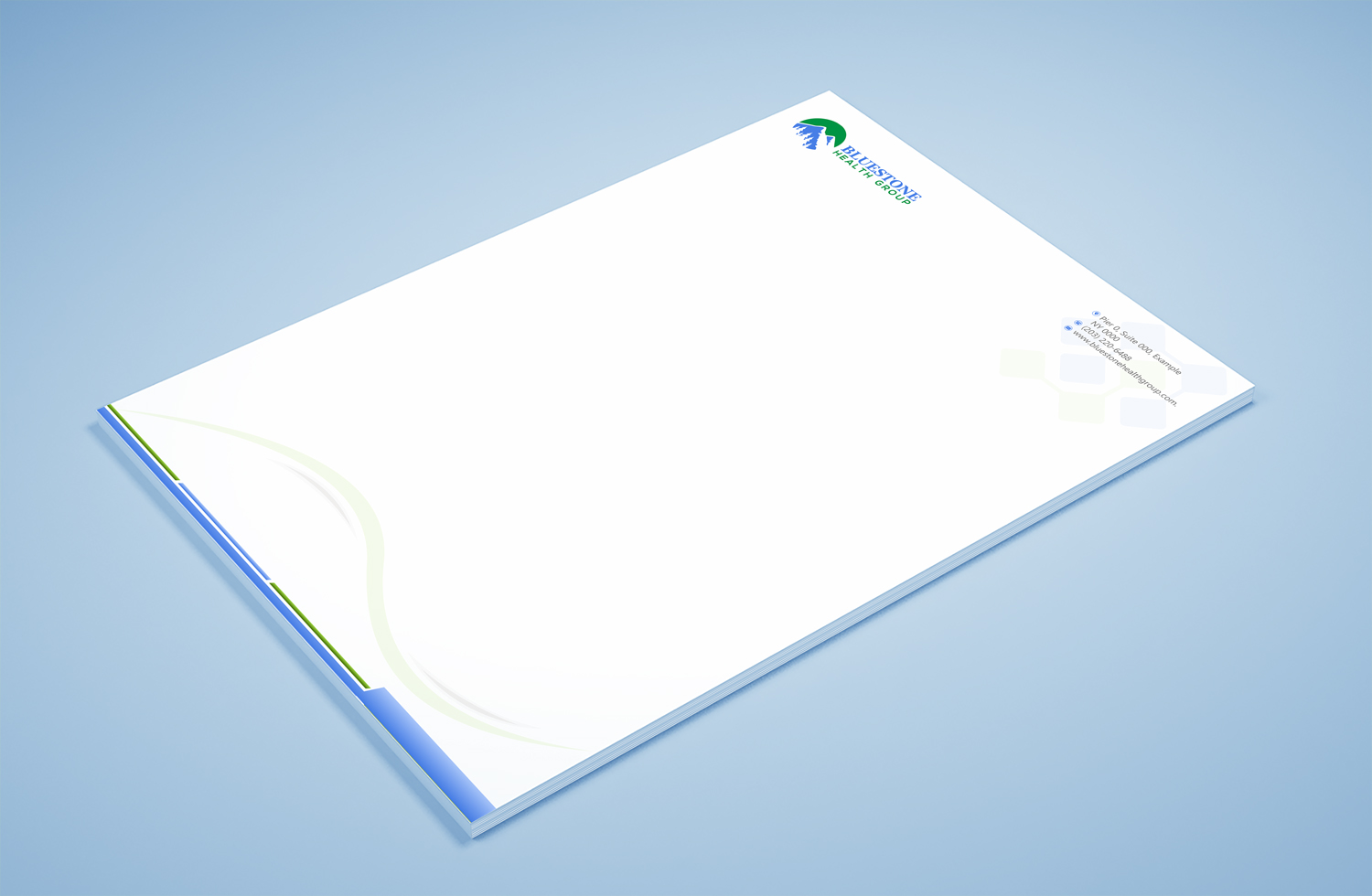 Letterhead Design by Petter Goms for Bluestone Health Group  | Design #15176254