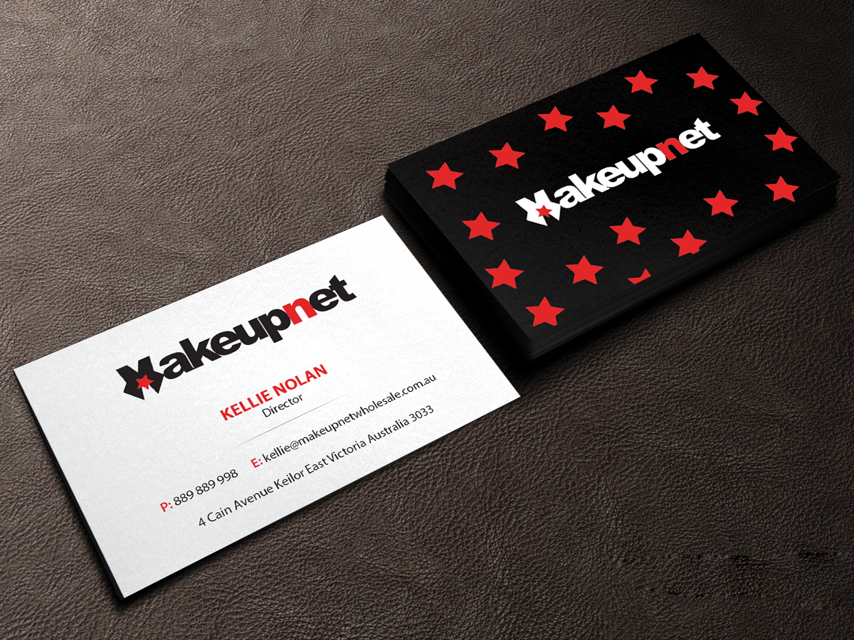 Business Card Design by Creations Box 2015 for Makeupnet Pty Ltd | Design #15170184