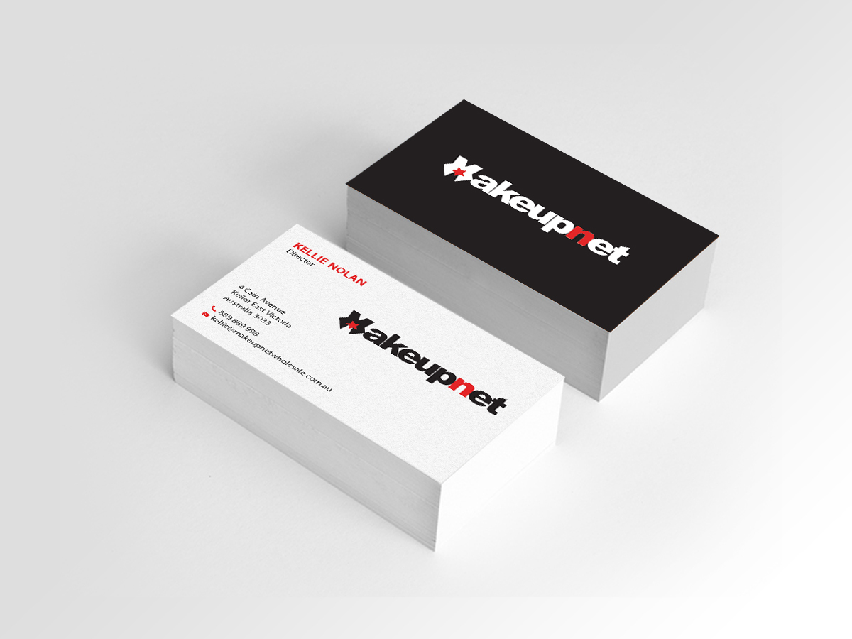 Business Card Design by Creations Box 2015 for Makeupnet Pty Ltd | Design #15170185