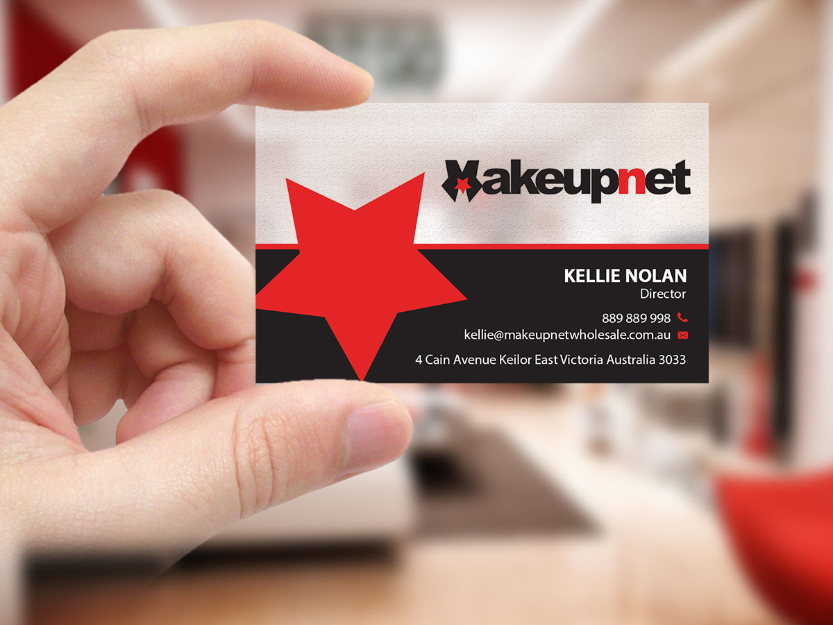 Business Card Design by Creations Box 2015 for Makeupnet Pty Ltd | Design #15170195