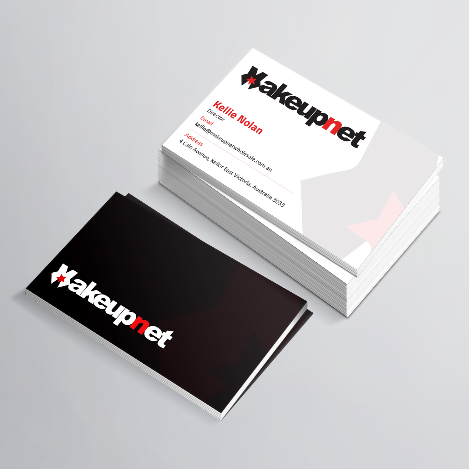 Business Card Design by Creative Jiniya for Makeupnet Pty Ltd | Design #15157598